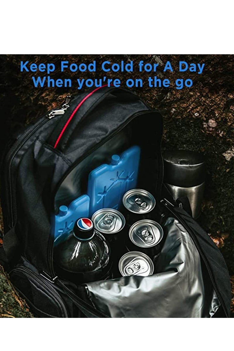 4 Pcs Ice Packs for Lunch Box, Reusable Ultra Thin Freezer Packs, Long Lasting for Coolers, Cooler Bag for Work, School, Picnic. Keep Food Fresh, Lightweight Design for Easy Carrying (Blue) - Image 4