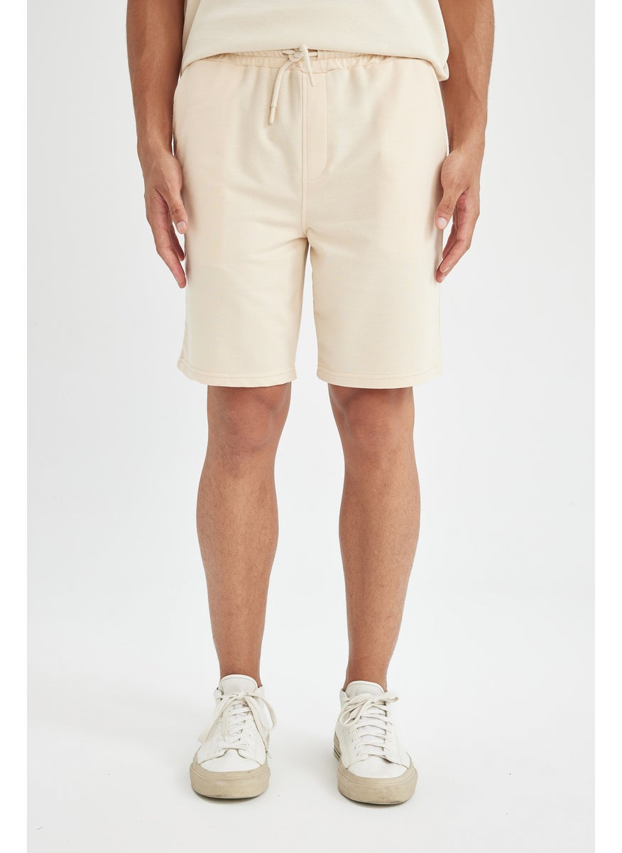 Man Regular Fit Basic Bermuda Shorts