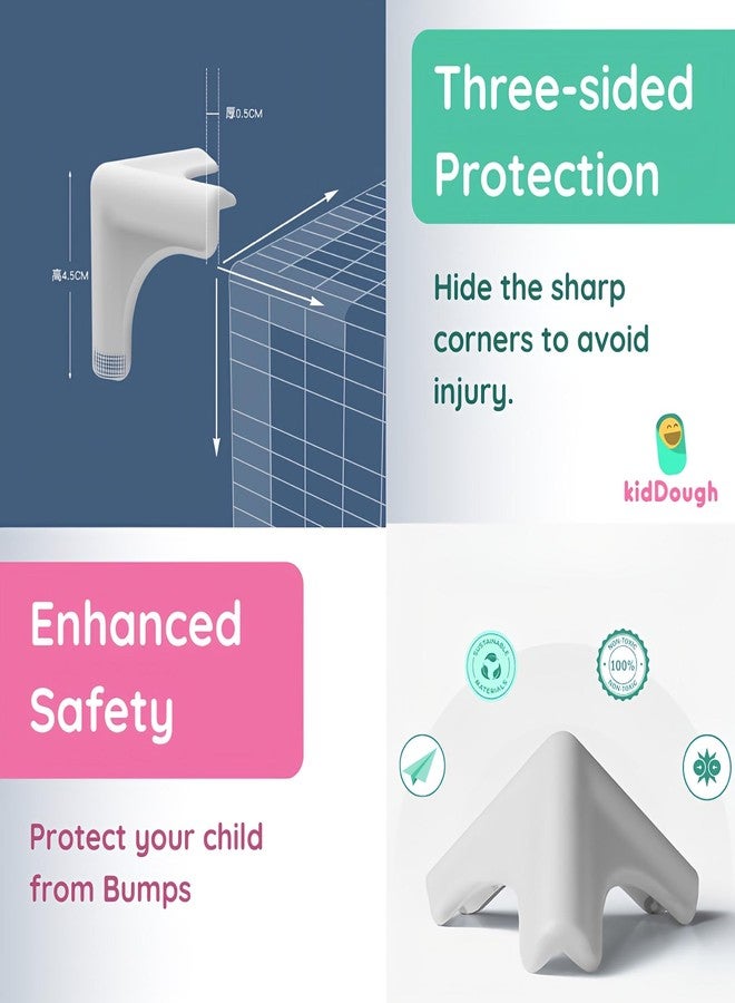 KidDough Corner Guards for Baby Safety, Soft Silicon Table Edge Protectors, Very Soft, 4Pcs/Pack - Image 2