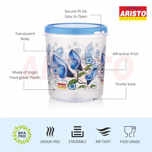 Aristo Store Queen777 Plastic Storage Container-4700 Ml (19.5(D) X 21.6Cm) - Multicolor - Image 4
