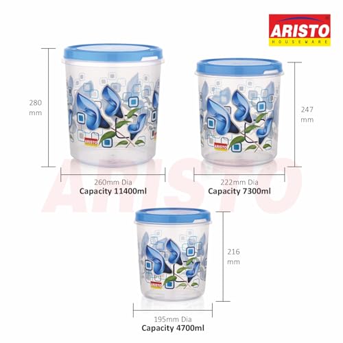 Aristo Store Queen777 Plastic Storage Container-4700 Ml (19.5(D) X 21.6Cm) - Multicolor - Image 3