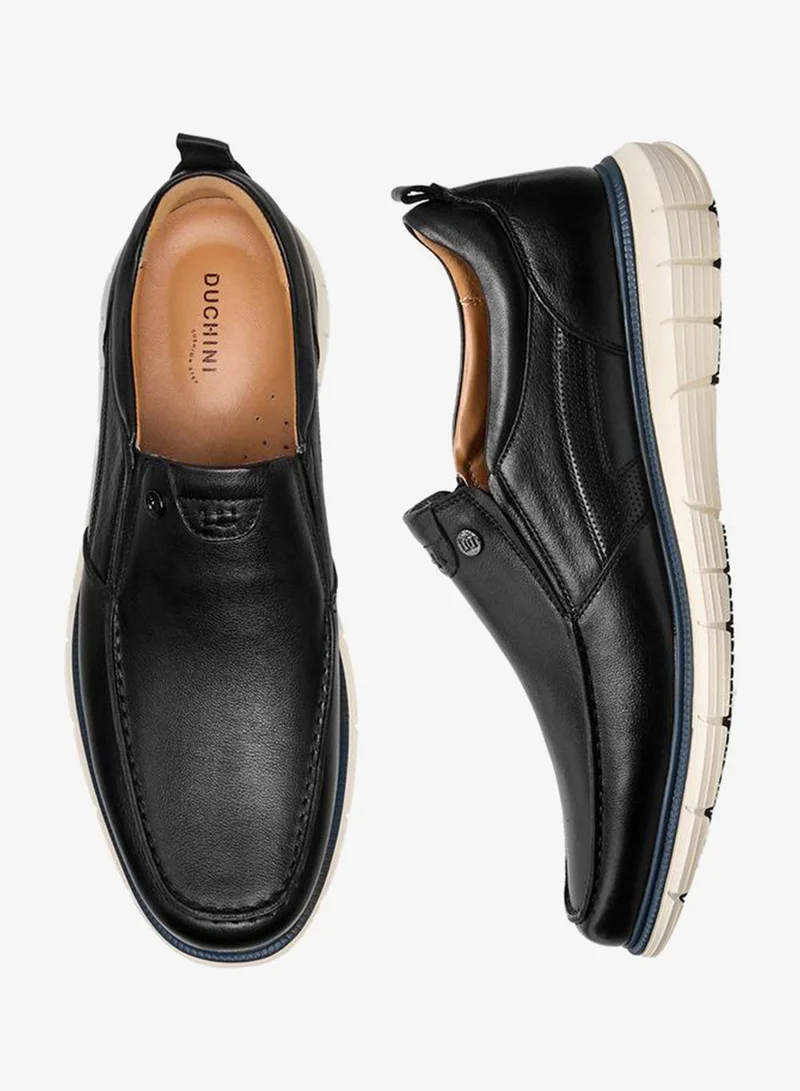 DUCHINI Men Leather Slip-On Loafers