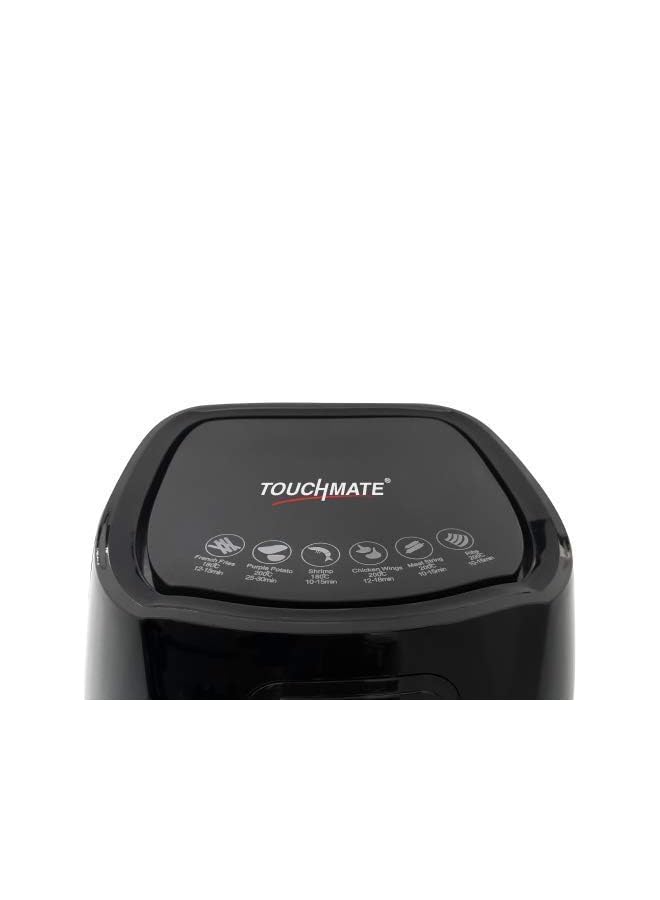 TOUCHMATE Air Fryer Electric Air Fryer fat-less, healthy and tasty oil free 1350 Watt (Black color) - Image 2