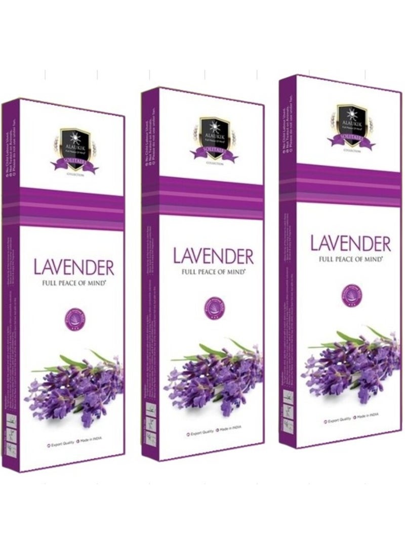 ALAUKIK - Alaukik LAVANDER Incense Sticks | Made with Natural Plant Based Ingredients | Fragrance for Aroma, Relaxation & Peace, 50g - (Pack of 3). - Image 1