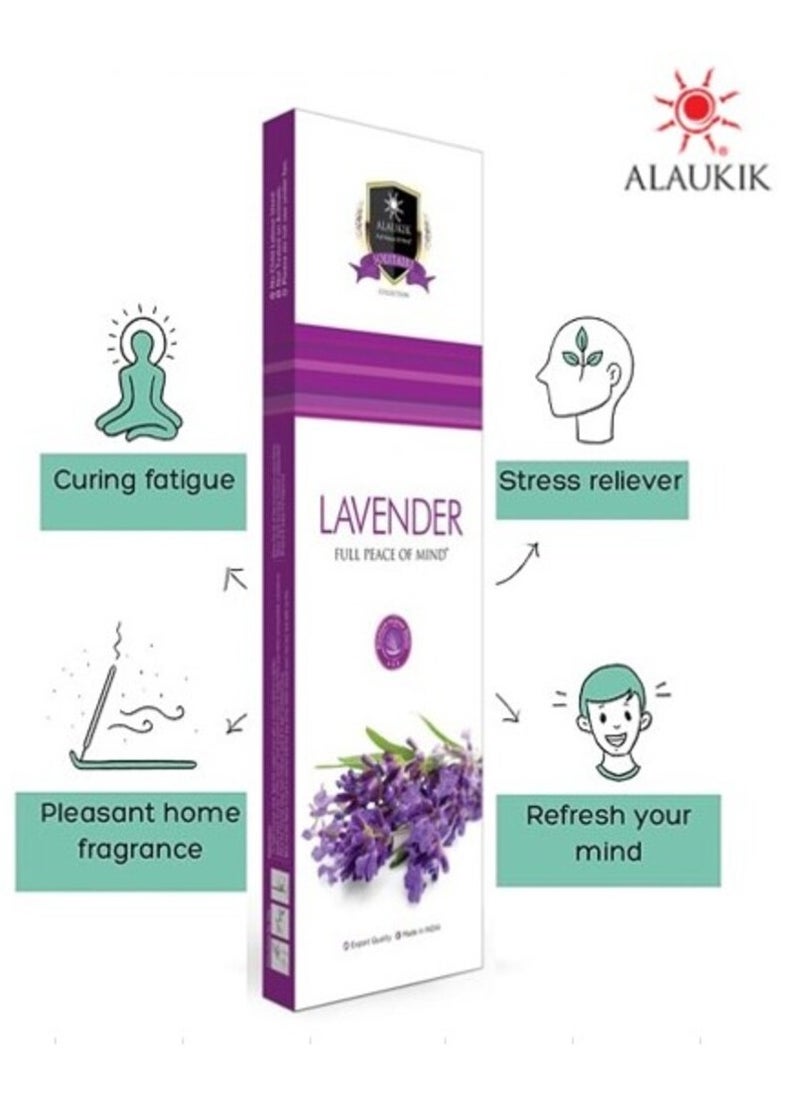ALAUKIK - Alaukik LAVANDER Incense Sticks | Made with Natural Plant Based Ingredients | Fragrance for Aroma, Relaxation & Peace, 50g - (Pack of 3). - Image 1