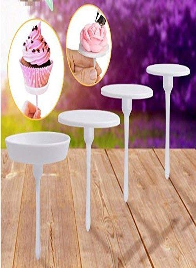 Bilvina New Cake Flower Nails Set Cupcake Icing Cream Sugar Craft Decorating Tool | Set of 4 - Image 3
