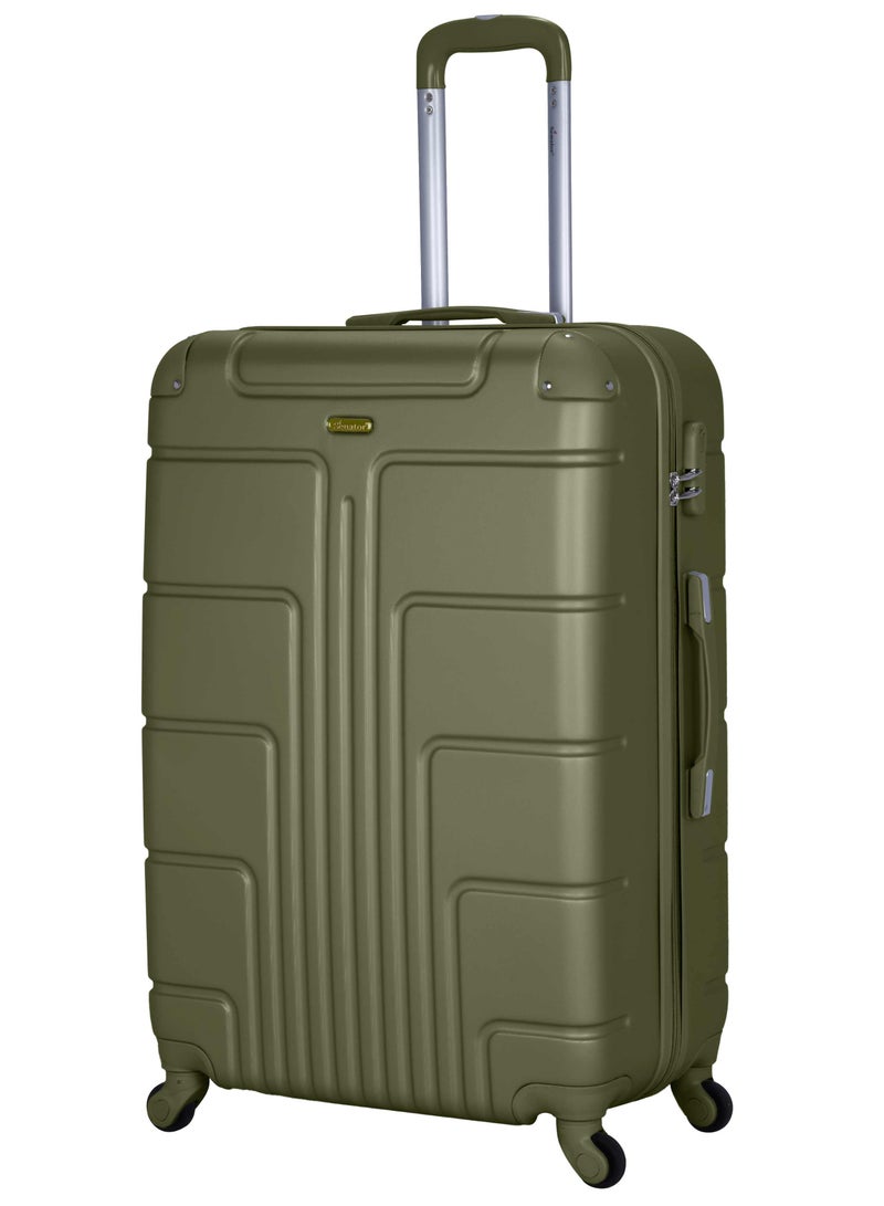 SENATOR Hard Case Travel Bag Large Luggage Trolley ABS Lightweight Suitcase with 4 Spinner Wheels A1012 Olive Green - Image 1