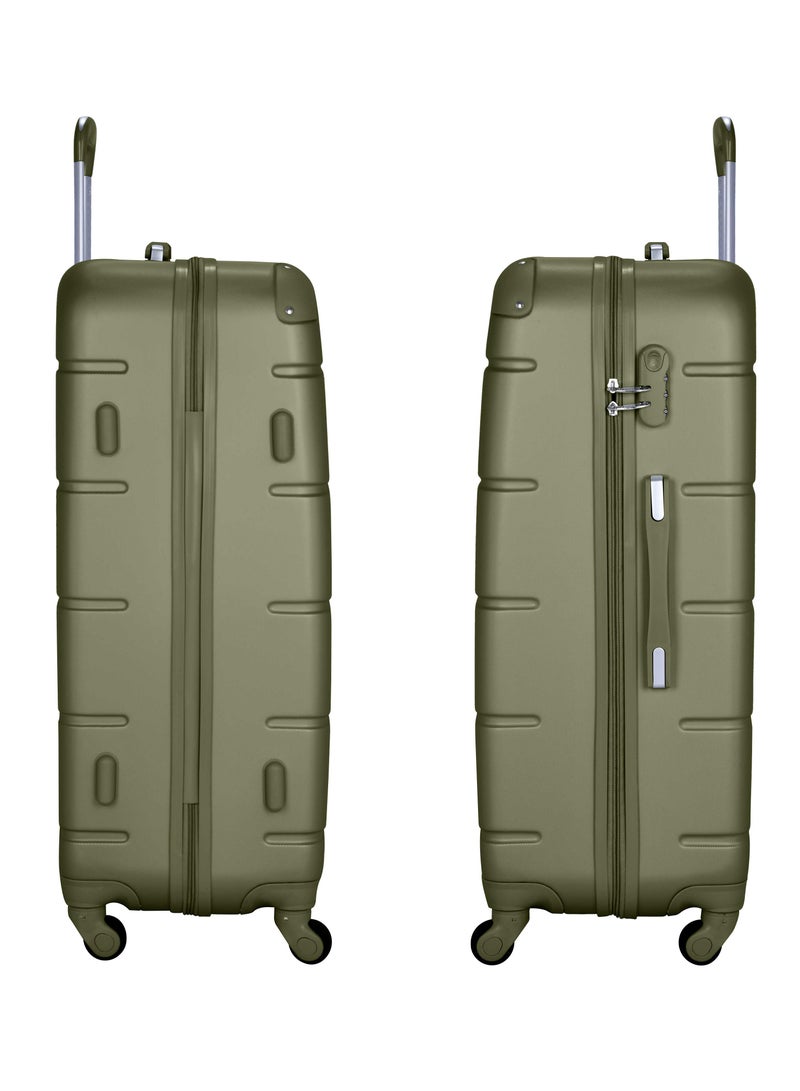 SENATOR Hard Case Travel Bag Large Luggage Trolley ABS Lightweight Suitcase with 4 Spinner Wheels A1012 Olive Green - Image 4