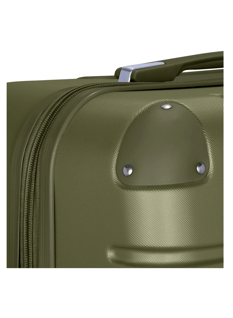 SENATOR Hard Case Travel Bag Large Luggage Trolley ABS Lightweight Suitcase with 4 Spinner Wheels A1012 Olive Green