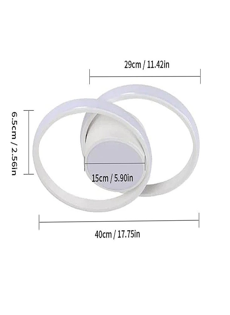 Goeco Double Round LED Ceiling Light White Round Model 40*28.5cm 42W White 220V Colour Temperature 6500K  - Image 3