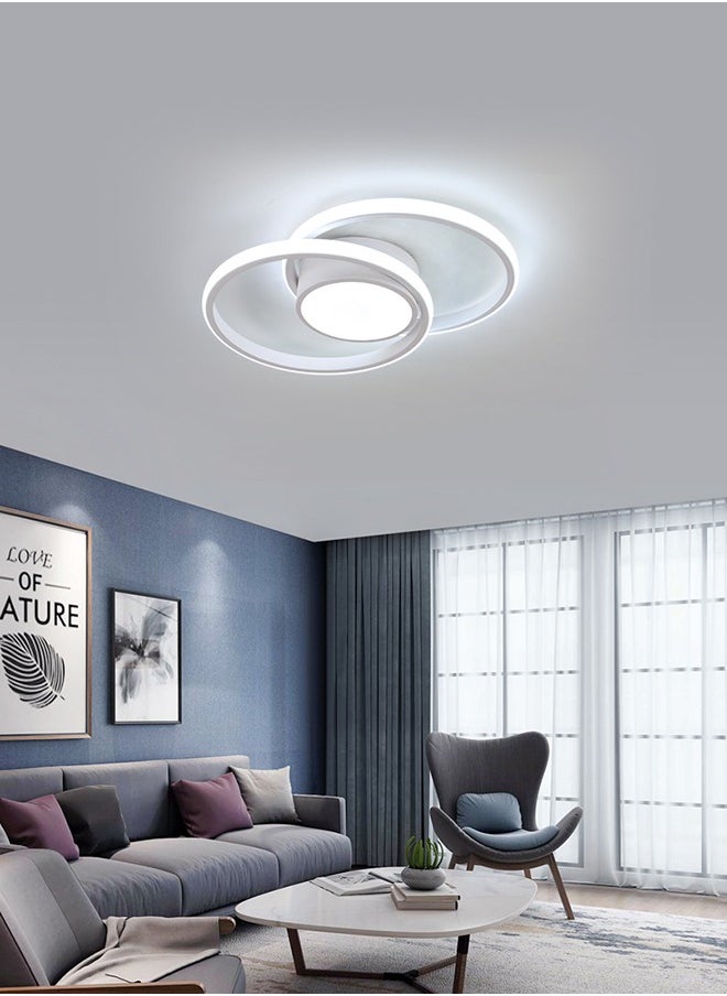 Goeco Double Round LED Ceiling Light White Round Model 40*28.5cm 42W White 220V Colour Temperature 6500K  - Image 1