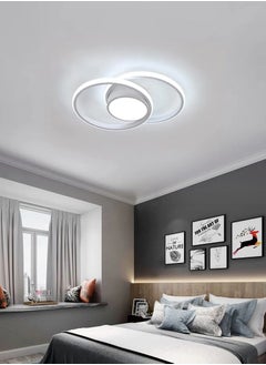 جو إيكو  ضوء سقف LED دائرتين أبيض دائري موديل 40 * 28.5 سم 42 وات أبيض 220 فولت درجة حرارة اللون 6500 ك  - Image 5