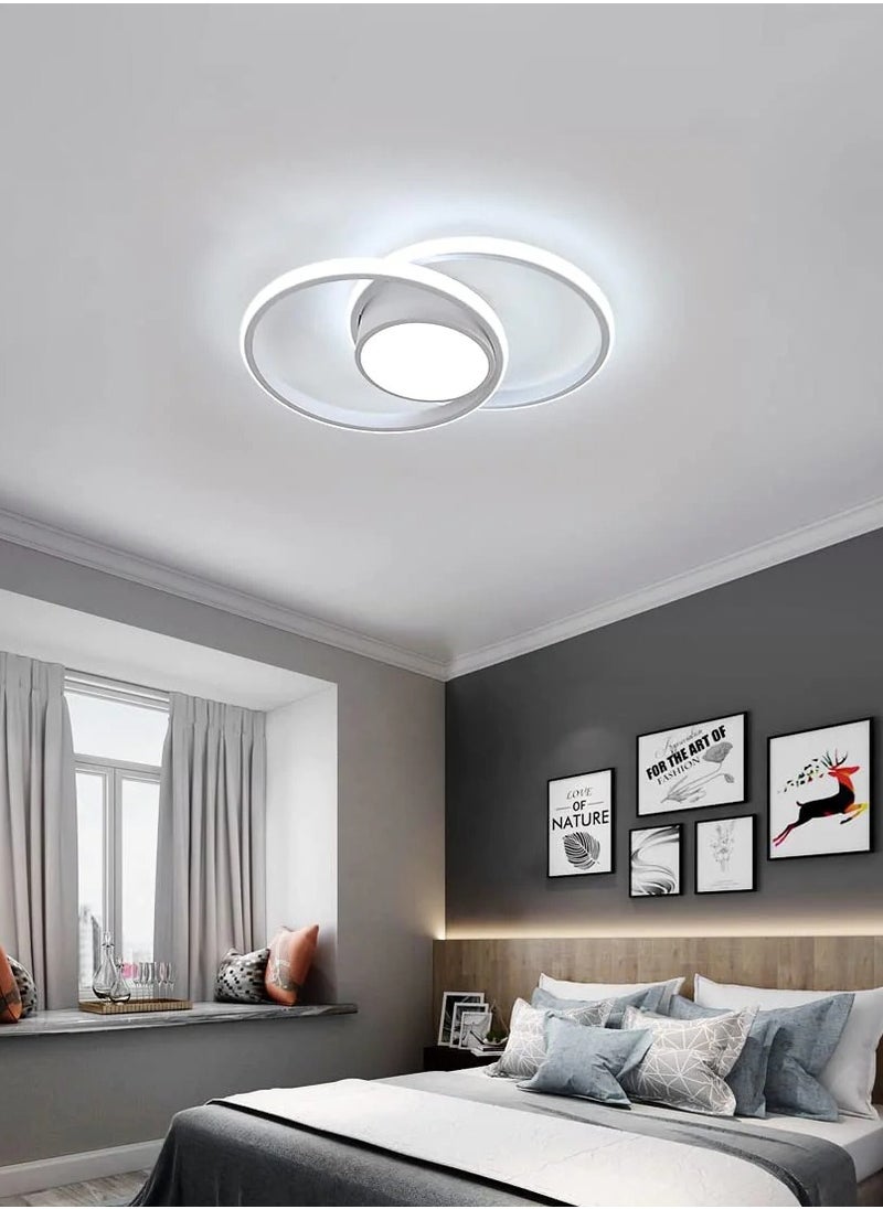 Goeco Double Round LED Ceiling Light White Round Model 40*28.5cm 42W White 220V Colour Temperature 6500K  - Image 5