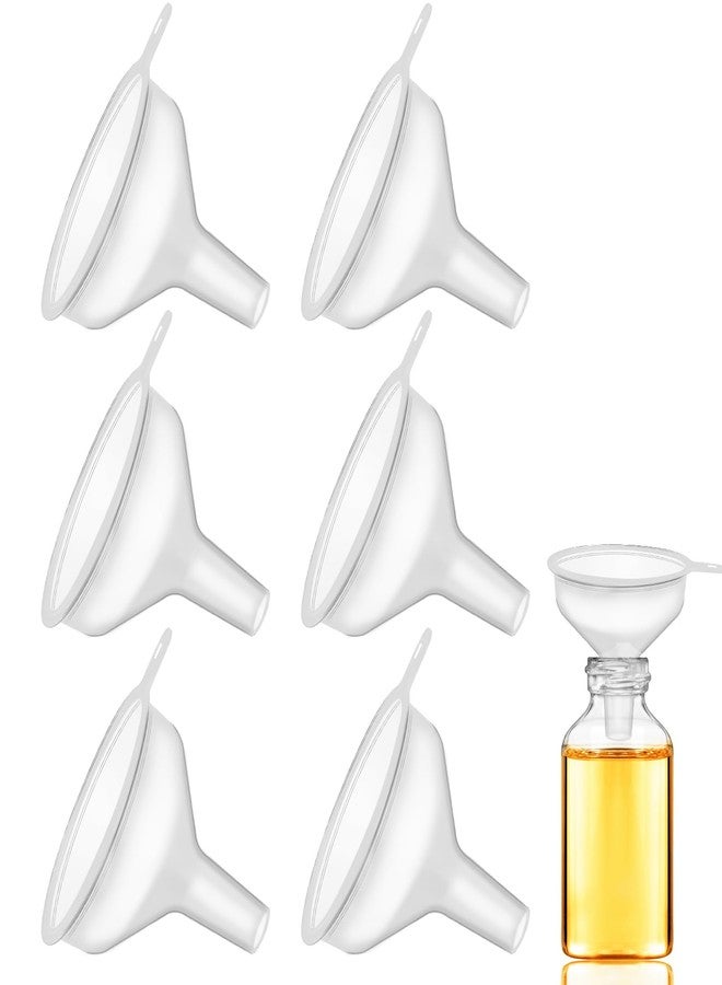SBYURE Small Funnels 6 Pack Mini Clear Funnel Easily Transfer Liquids Granules Powders Funnels Narrow Neck Water Bottle for Filling Small Bottles,Liquids, Powders Capsule - Image 1