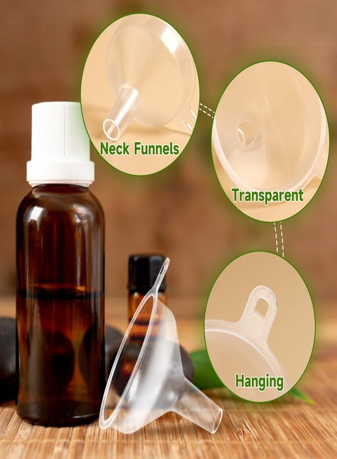 SBYURE Small Funnels 6 Pack Mini Clear Funnel Easily Transfer Liquids Granules Powders Funnels Narrow Neck Water Bottle for Filling Small Bottles,Liquids, Powders Capsule - Image 3