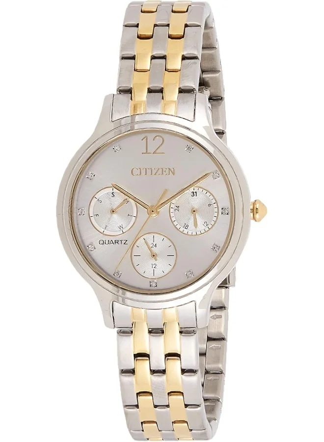 سيتيزن Citizen Womens Quartz Watch, Analog Display And Stainless Steel Strap - Ed8184-51A