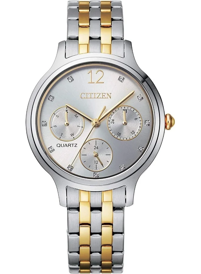 سيتيزن Citizen Womens Quartz Watch, Analog Display And Stainless Steel Strap - Ed8184-51A