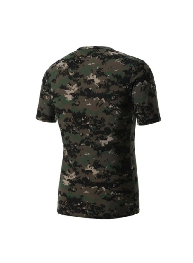 Men's Tactical V-Neck T-Shirt with UV Protection 