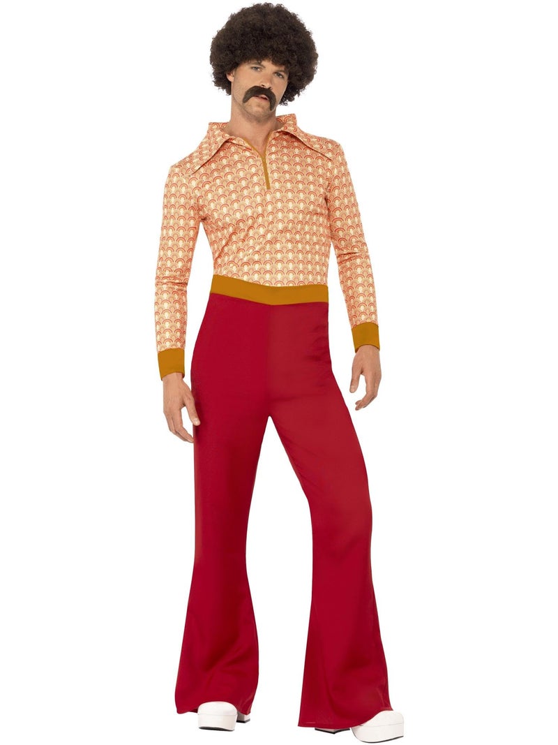 Smiffys Smiffy's Men's Authentic 70's Guy Costume, Red, XL - US Size 46"-48" - Image 1