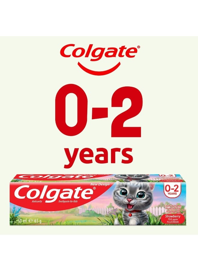 Colgate معجون أسنان كولجيت للأطفال 0-2 سنوات بنكهة الفراولة - 50 مل - Image 5
