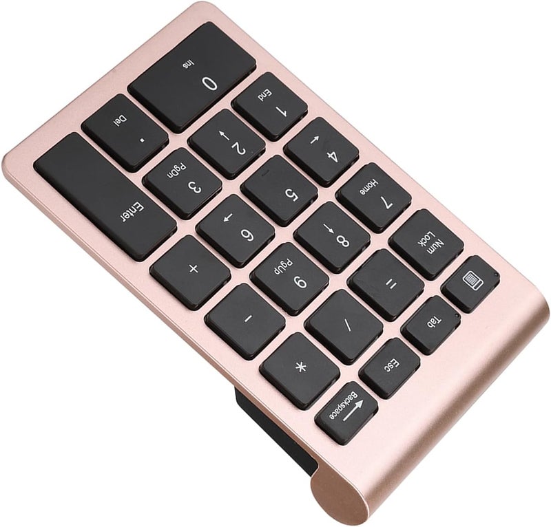22 Keys Wireless Numeric Keypad, USB Keyboard, Ergonomic Design (Rose Gold) - Image 3