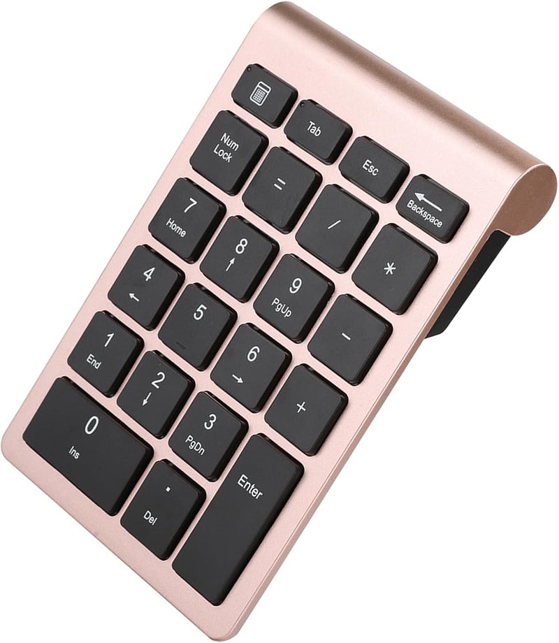 22 Keys Wireless Numeric Keypad, USB Keyboard, Ergonomic Design (Rose Gold) - Image 5