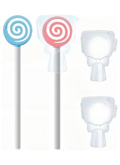 2PCS Kids Tongue Scraper for Ages 2-8, 100% BPA-Free Silicone Cleaner –  Lollipop with Easy-to-Grasp Handles and Smiley Covers, Helps Freshen Bad Breath (Red and Blue)