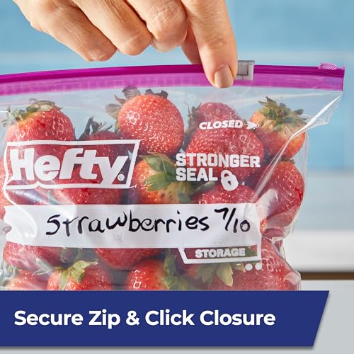 Hefty أكياس تخزين هيفتي سلايدر، حجم ربع، 20 قطعة (عبوة من 9)، 180 إجمالي - Image 2