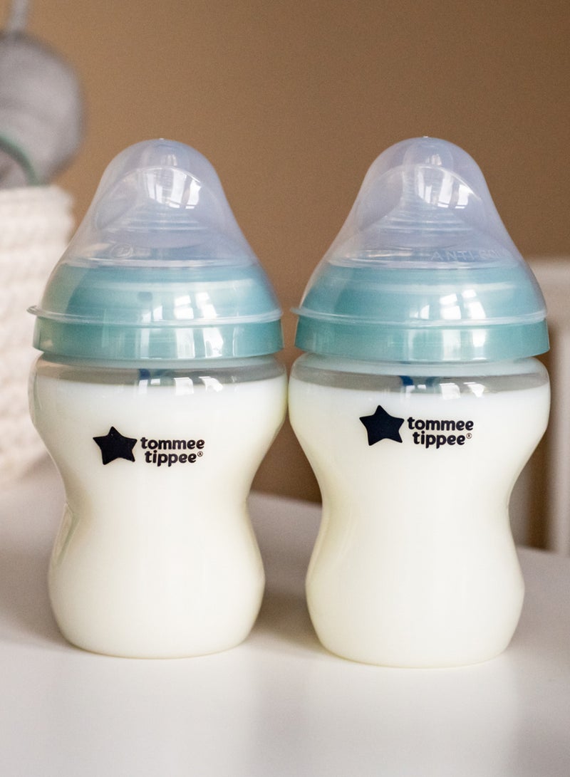 tommee tippee Anti-Colic Baby Bottle, Pack Of 2, 0M Plus, 260 ml - Image 5