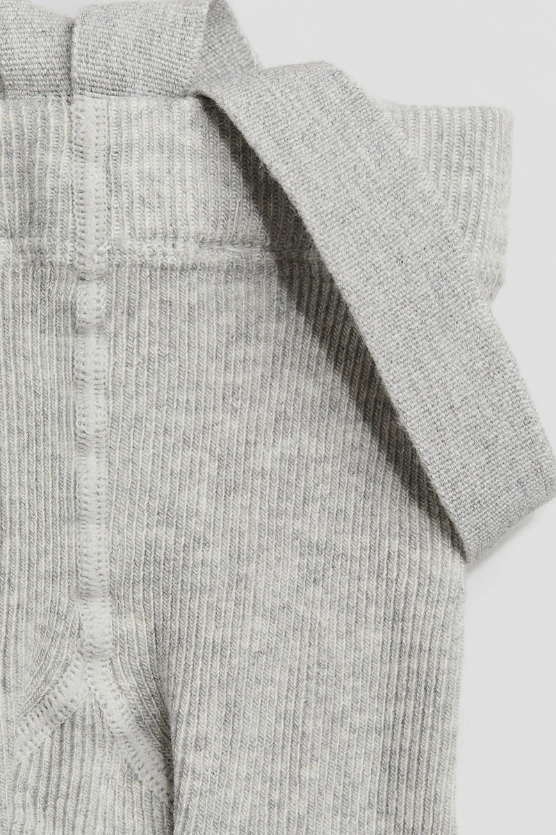 H&M Rib-Knit Leggings With Braces
