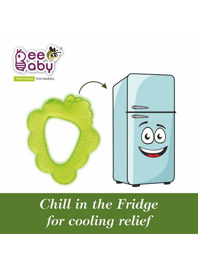 Beebaby Fruit Grapes Teethers For 6 To 12 Months Bpa Free. Cooling Water Filled Baby Teether Soft Teething Toy For Babies With Carry Case Soothes Gums And Easy To Grip (6 Months+) (Grapesgreen) - Image 5