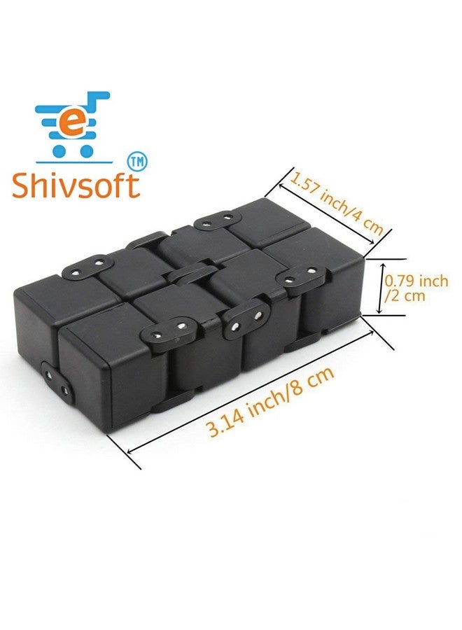 Shivsoft Infinity Cube Toy for Kids and Adults, Best for Anti Stress and Anxiety Relief- Full Black - Image 4