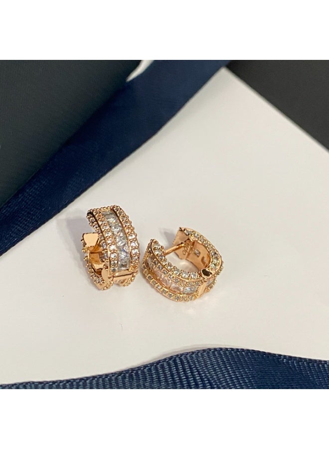 general Earrings all copper gold-plated, fashionable, generous, and beautiful - Image 1