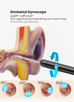 Generic Ear Wax Removal -  2000w HD camera with Camera Earwax Remover Tool with 9 Pcs Ear Set  - Earwax Removal Kit with Light -With 6 soft silicone ear spoons - Ear Cleaner for iOS & Android  - Image 4