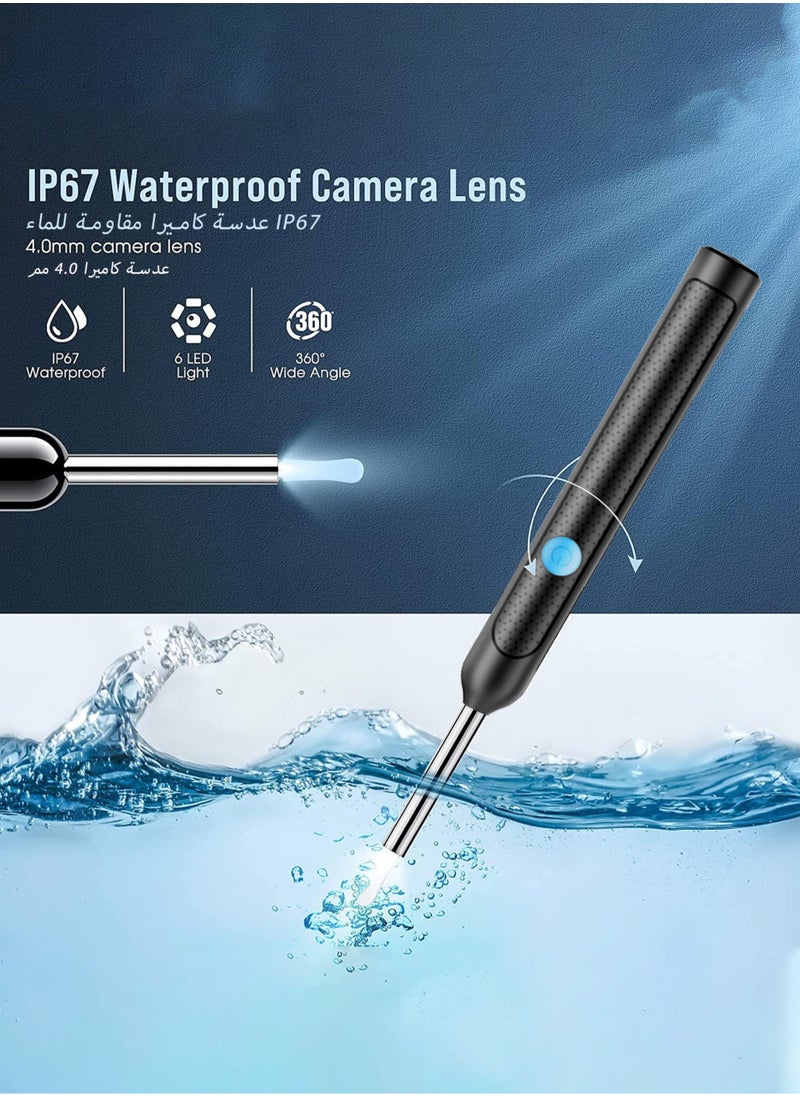 Ear Wax Removal -  2000w HD camera with Camera Earwax Remover Tool with 9 Pcs Ear Set  - Earwax Removal Kit with Light -With 6 soft silicone ear spoons - Ear Cleaner for iOS & Android