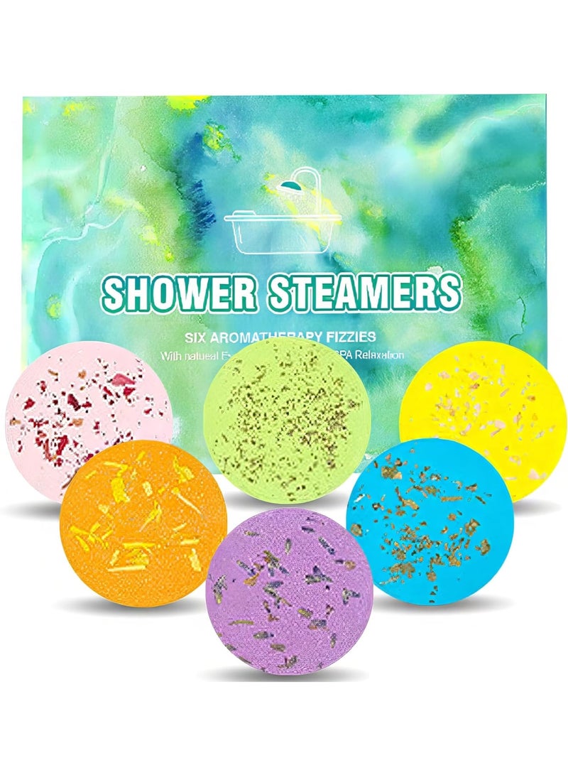 SOLARAE Shower Steamers Aromatherapy Spa Gifts for Women 6 Pack, Shower Bombs with Natural Essential Oils, Suitable for Self Care Stress Relief and Relaxation, Self Care Gifts for Women & Lover - Image 1