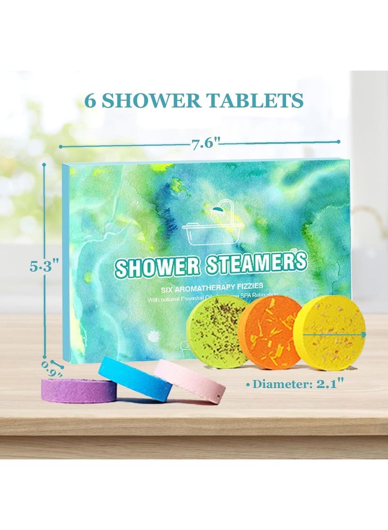 SOLARAE Shower Steamers Aromatherapy Spa Gifts for Women 6 Pack, Shower Bombs with Natural Essential Oils, Suitable for Self Care Stress Relief and Relaxation, Self Care Gifts for Women & Lover - Image 2