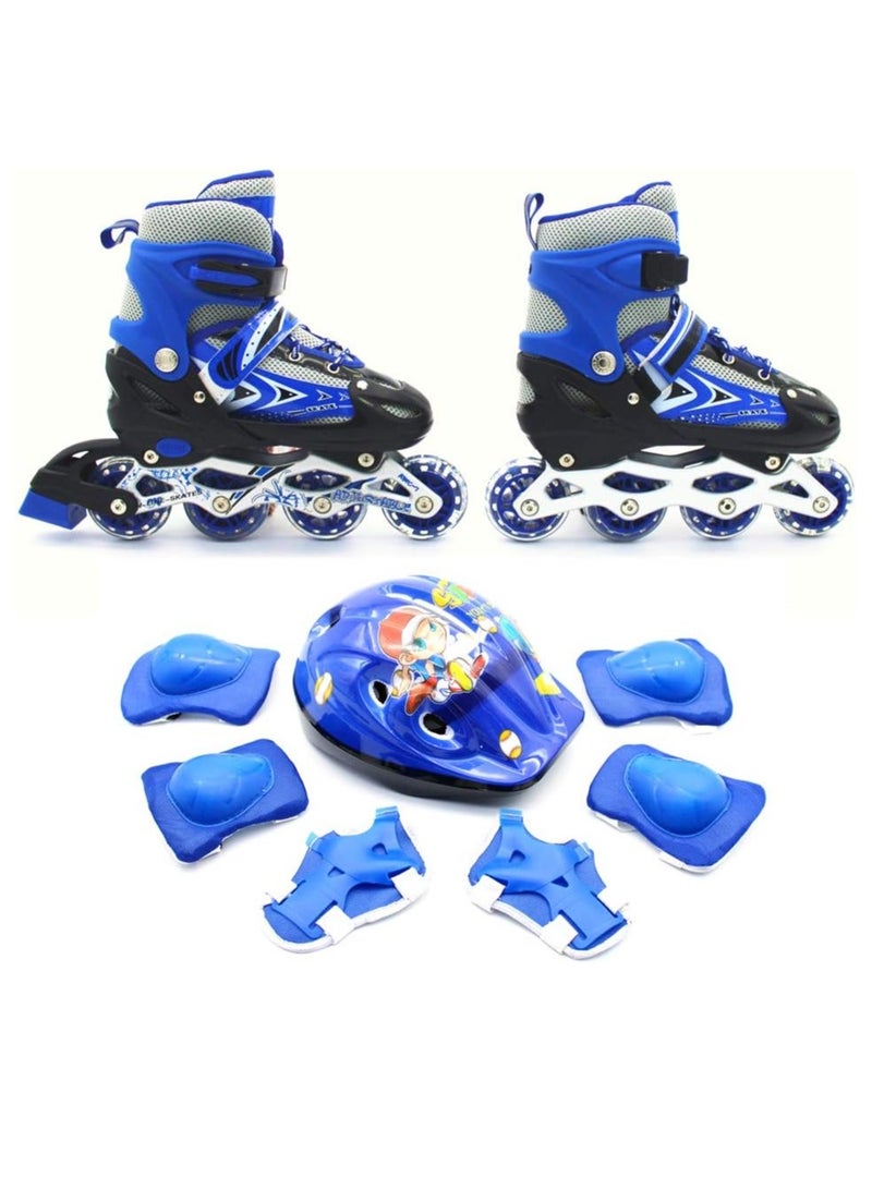 DubaiGallery Adjustable Inline Roller Skates Men and Women Flat Flower Skates Professional Single Row Fancy Roller Skates Inline Skater Beginners - Image 1