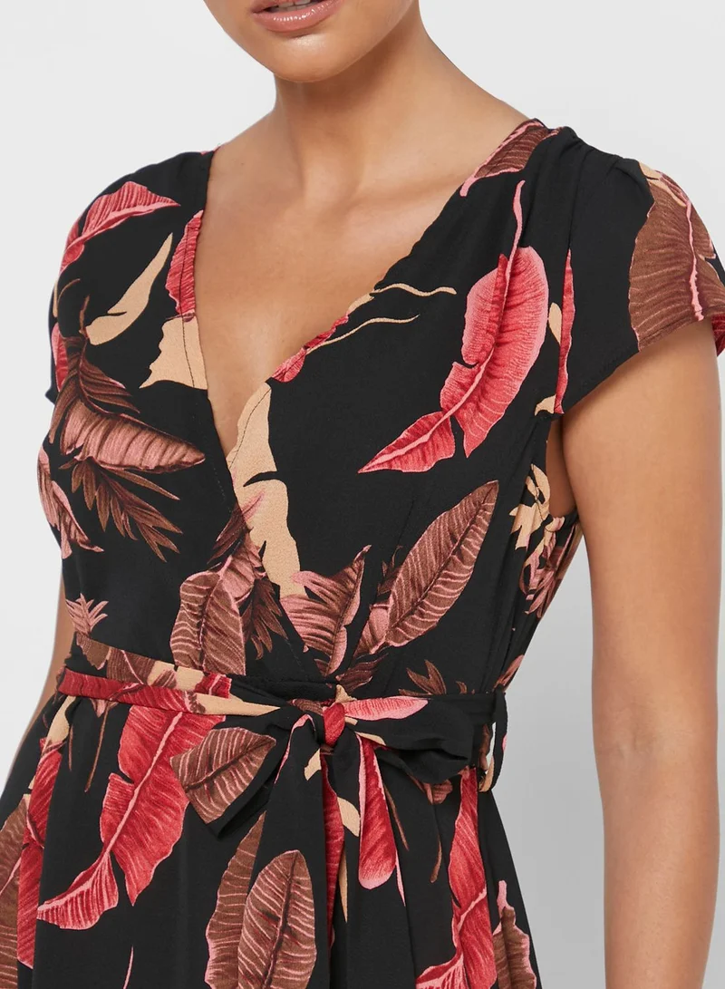 MELA LONDON Printed Asymmetric Dress