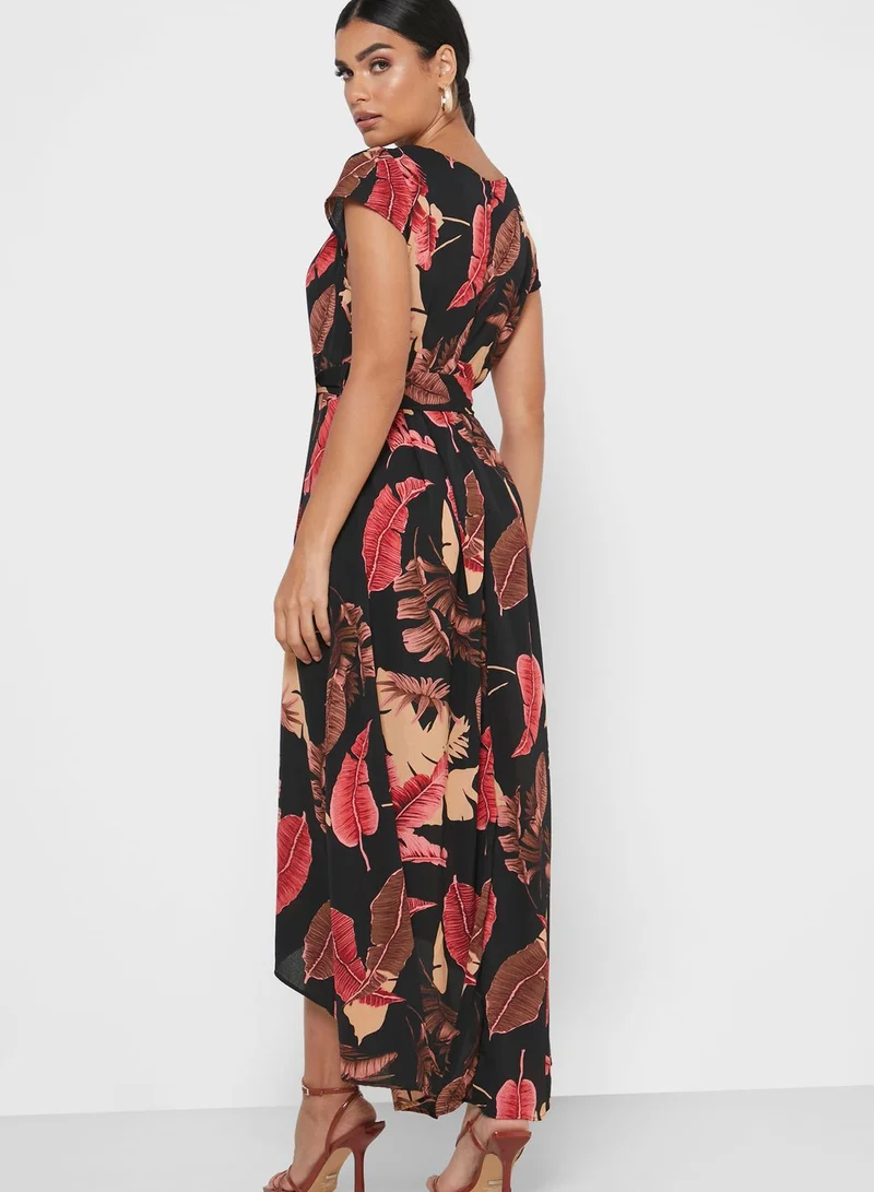 MELA LONDON Printed Asymmetric Dress
