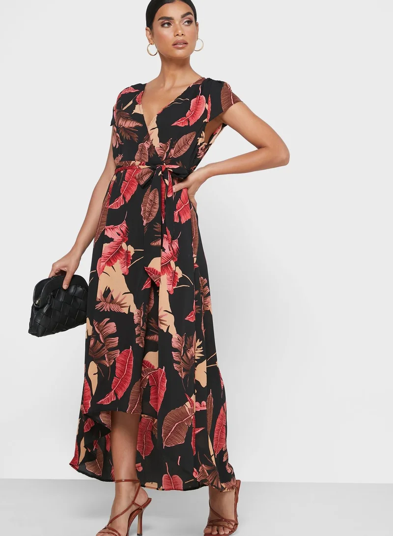 MELA LONDON Printed Asymmetric Dress