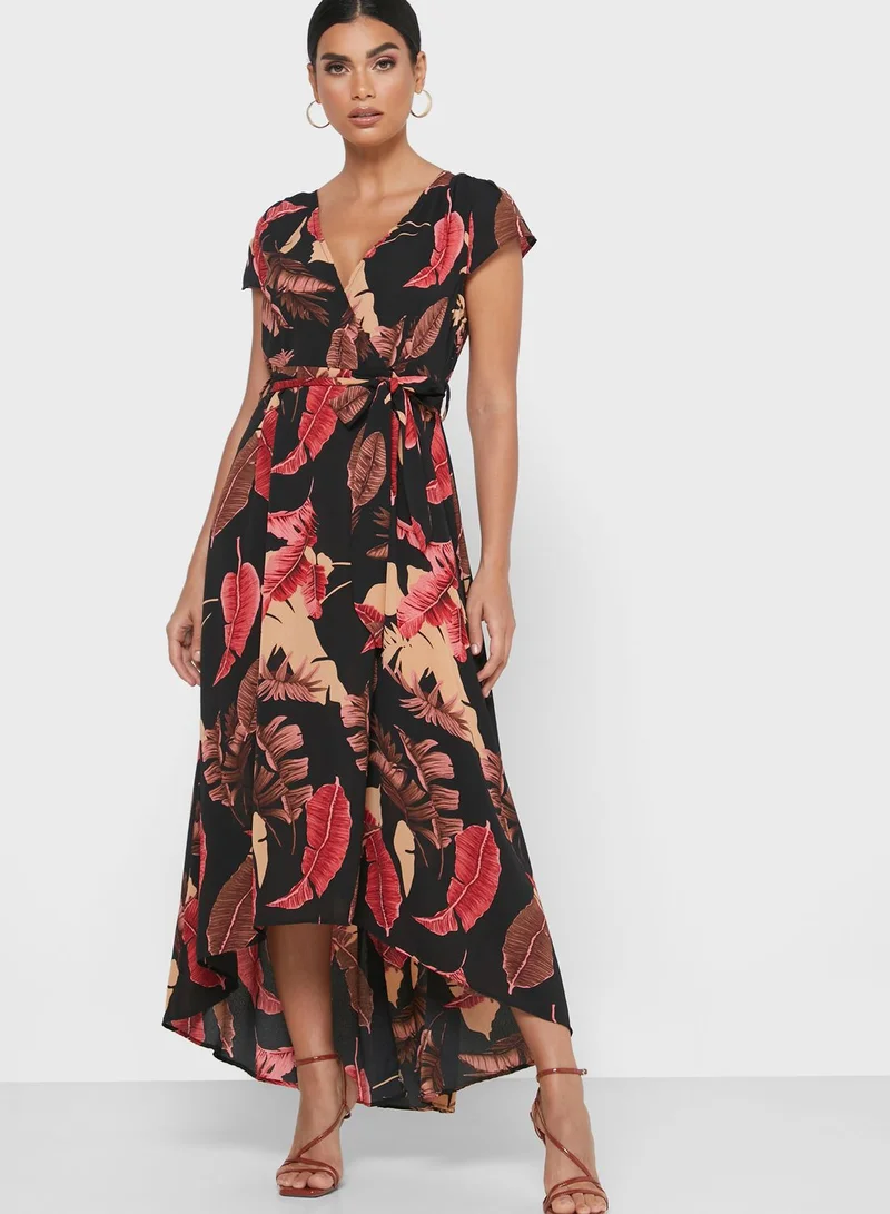 MELA LONDON Printed Asymmetric Dress