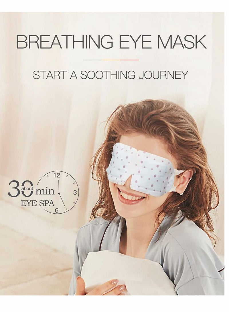 KASTWAVE Steam Eye Mask 10 Packs Hot Steam Eye SPA Mask, Relieve Eyestrain Warming Eye Patch, Rose Fragrance  - Image 3