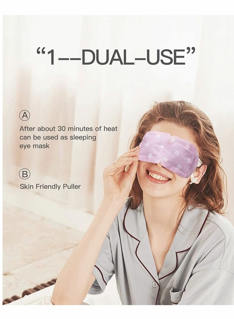KASTWAVE Steam Eye Mask 10 Packs Hot Steam Eye SPA Mask, Relieve Eyestrain Warming Eye Patch, Rose Fragrance  - Image 4