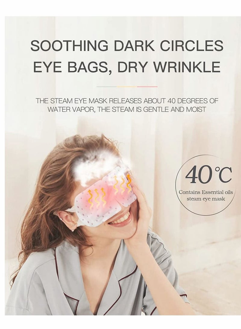 KASTWAVE Steam Eye Mask 10 Packs Hot Steam Eye SPA Mask, Relieve Eyestrain Warming Eye Patch, Rose Fragrance  - Image 5
