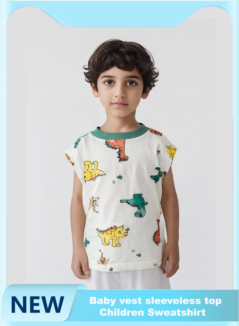 Baby children's vests, spring and summer for boys and girls, sleeveless tops, undershirts, suspenders  - Image 1