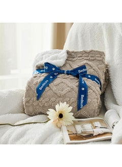Bedsure Bedsure Sherpa Queen Size Blanket for Bed - Fuzzy Soft Cozy Blanket Queen Size, Fleece Thick Warm Blanket for Winter, Beige, 90x90 Inches  - Image 5