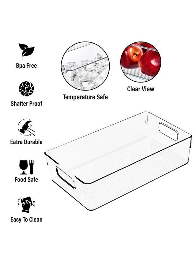 ShelfShaper Clear Plastic Storage Bins, Perfect for Kitchen Organization or Pantry Organization and Storage, Fridge Organizer Plastic Bins, Pantry Organization and Storage Bins, Cabinet Organizers - Image 2