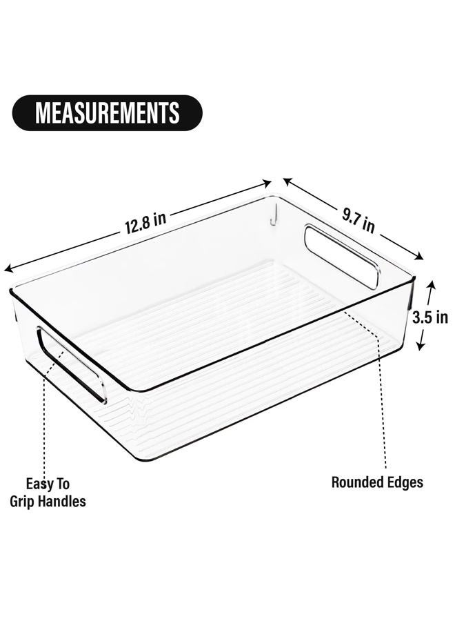 ShelfShaper Clear Plastic Storage Bins, Perfect for Kitchen Organization or Pantry Organization and Storage, Fridge Organizer Plastic Bins, Pantry Organization and Storage Bins, Cabinet Organizers - Image 3