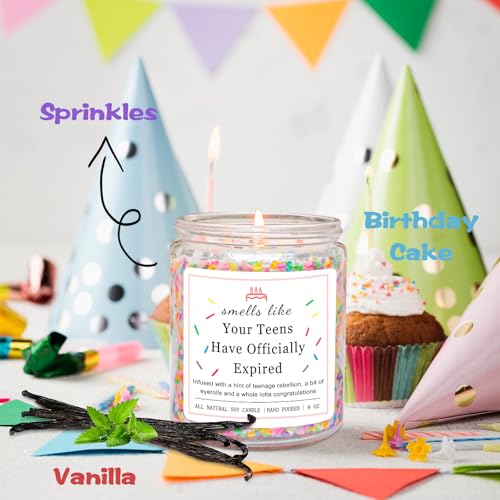 Homsolver Birthday Candles Gifts for 20 Year Old Female, Happy 20th Birthday Decorations for Women, 20 Year Old Birthday Gifts for Girl Her (Vanilla Birthday Cake Scent with Sprinkles) - Image 2